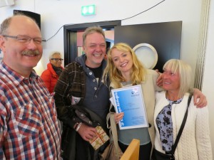 Henrik Bay-Clausen fra 3F Kastrup samt Per Grøning, Elisabeth Fredriksen og Lona Haugberg fra Netværkshuset Kastruplund