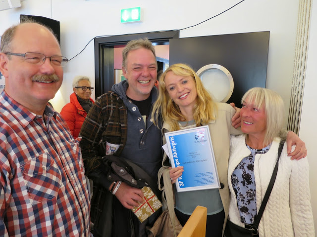Henrik Bay-Clausen fra 3F Kastrup samt Per Grøning, Elisabeth Fredriksen og Lona Haugberg fra Netværkshuset Kastruplund