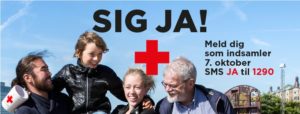Sig Ja banner - Røde Kors Indsamlingen